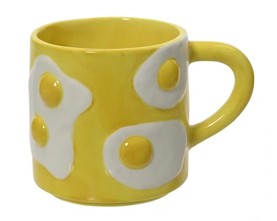 Mug Dolomite Glaze Eggs Yellow/Colour(S) L.13.6Cm X W.8.8Cm X H.10.2Cm