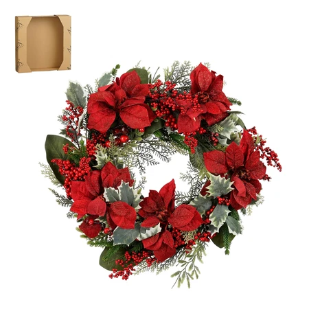 Natalie Wreath Red d50Cm
