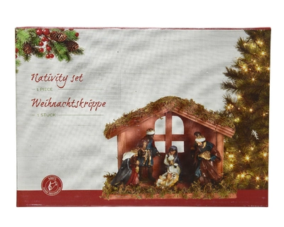 Nativity House Maria- Joseph- Jesus- 3 King 6 Poly Figures - image 2