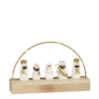 Nativity Shed White Fsc L20Xw5Xh13Cm