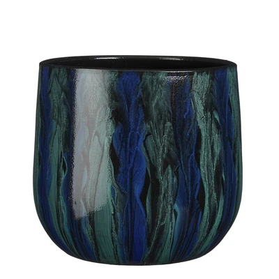 Nigel Pot Round Blue  H24Xd27Cm