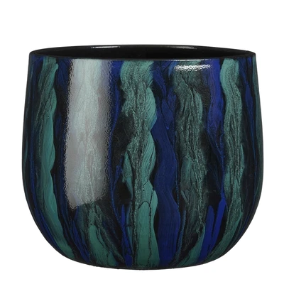 Nigel Pot Round Blue  H28Xd33Cm