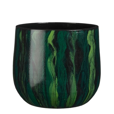 Nigel Pot Round Green  H24Xd27Cm