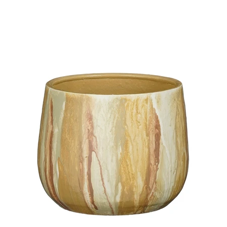 Nigel Pot Round L. Brown  H15Xd17Cm