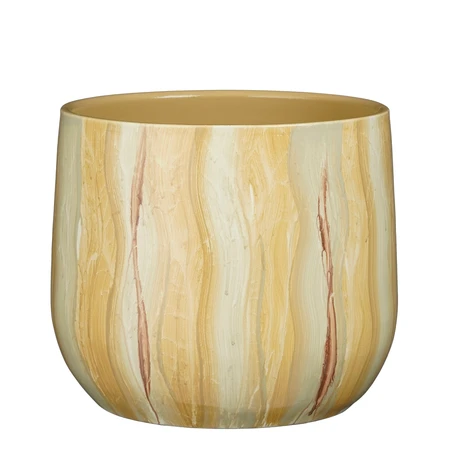 Nigel Pot Round L. Brown  H24Xd27Cm