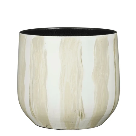 Nigel Pot Round Off White  H24Xd27Cm