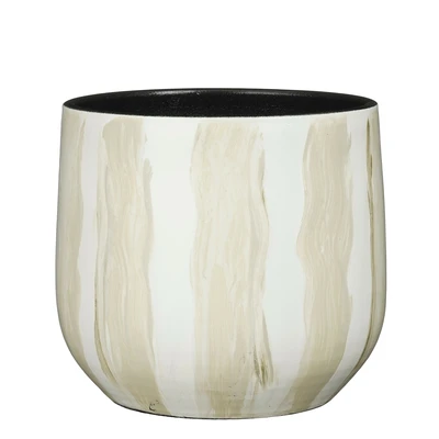Nigel Pot Round Off White  H24Xd27Cm
