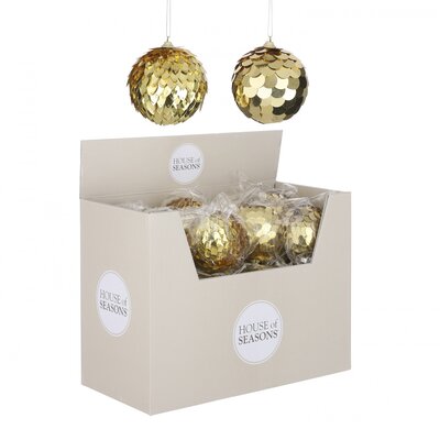 Ornament ball gold 2 assorted d10cm