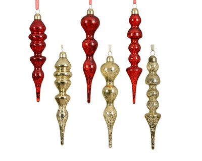 Ornament Glass Asst. dia6-H26cm