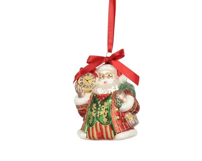 Ornament Glass Santa Time Collectable W.8cm x H.13cm - image 2