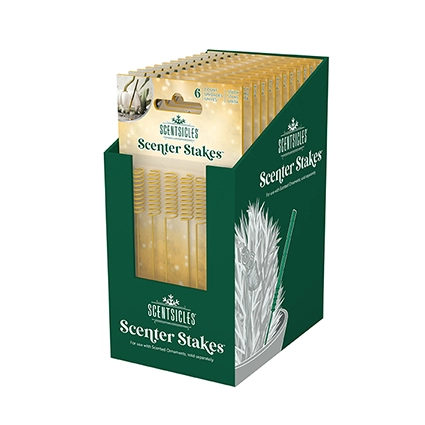 Pack Of 6 Gold Scenter Stakes On Clip Strip