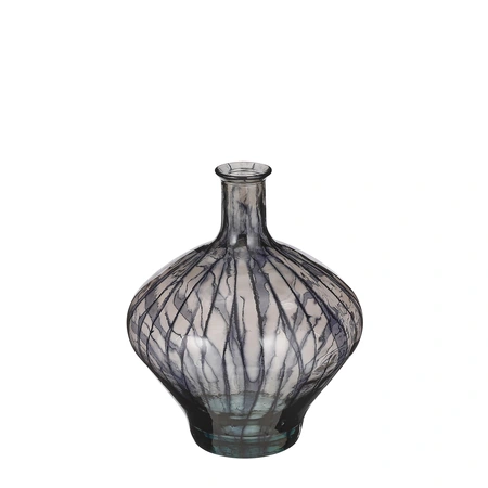 Palermo Vase Recycled Glass Black - H46Xd37Cm