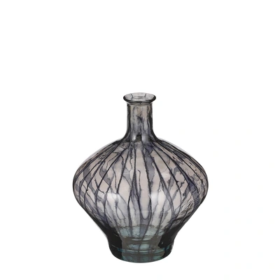 Palermo Vase Recycled Glass Black - H46Xd37Cm