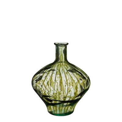 Palermo Vase Recycled Glass Green - H46Xd37Cm