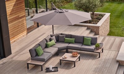 Parasol 3m Free Arm Grey - image 2