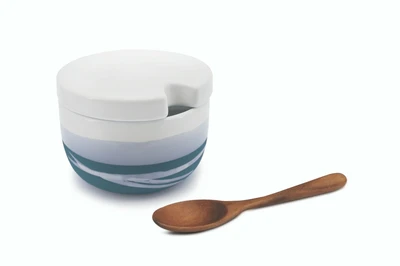 Paul Maloney Pottery Teal Salt Bowl