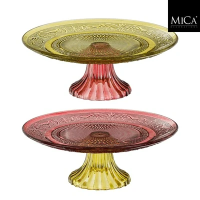 Peggy Decoration Plate Yellow D. Red 2 Asst. - H9Xd25,5Cm