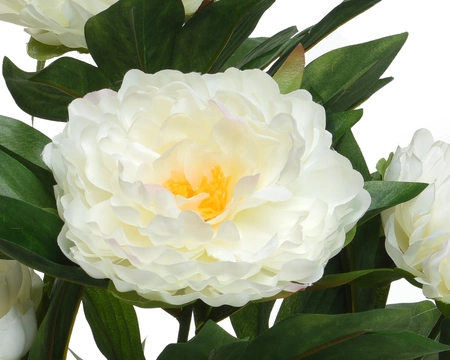 Peony Rose In Pot Polyester H57.00cm White - image 2