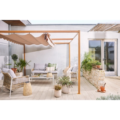 Pergola Polyester Outdoor Taupe - image 2