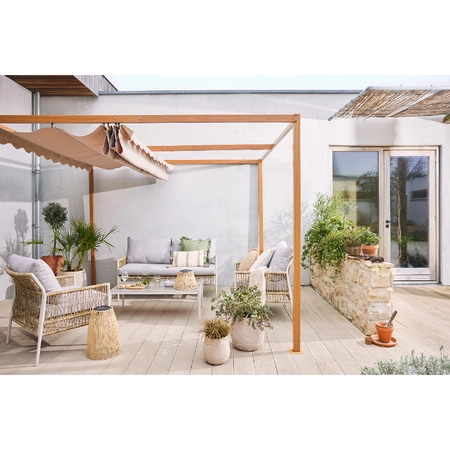 Pergola Polyester Outdoor Taupe - image 3