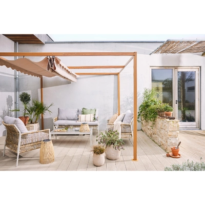 Pergola Polyester Outdoor Taupe - image 3