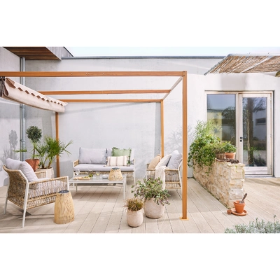 Pergola Polyester Outdoor Taupe - image 4