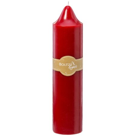 Pillar candle Church H 38 cm Red