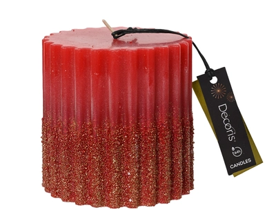 Pillar Candle Paraffin christmas red dia10-H10cm