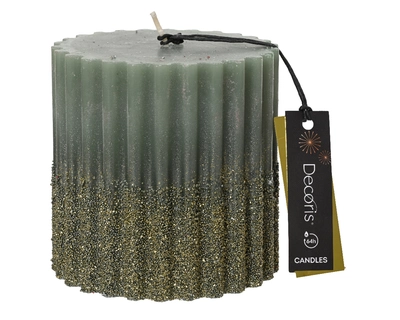 Pillar Candle Paraffin rosemary green dia10-H10cm
