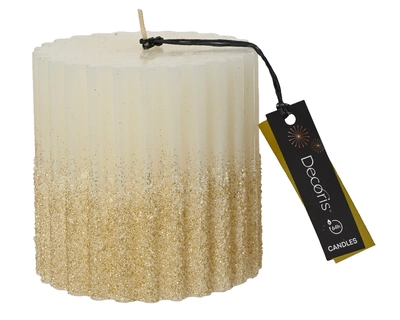 Pillar Candle Paraffin wool white dia10-H10cm