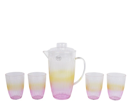 Pitcher Color Flow Stripe Pattern Multi H.26.2Cm