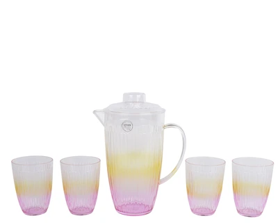 Pitcher  Color Flow Stripe Pattern Multi  H.26.2Cm
