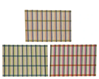 Placemat Bamboo 3Col  Asst. W.48Cm
