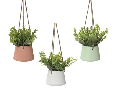 Plant In Pot   In Paper Pot W Jute Hanging H.32Cm
