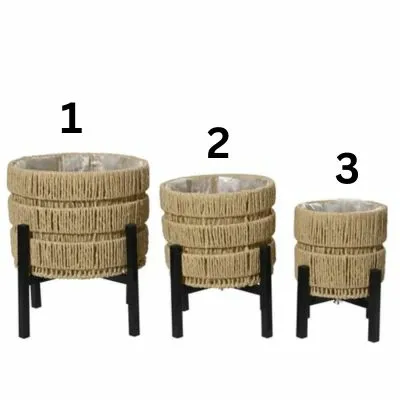 Planter Paperrope Dia30.00-H30.00Cm Natural