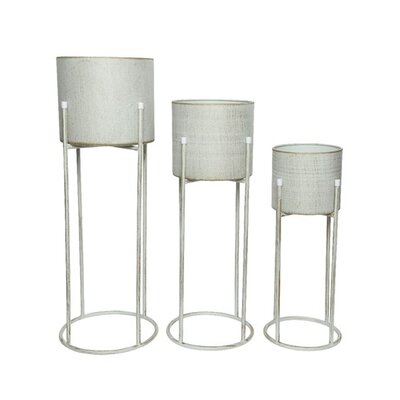 Planter stand iron Indoor Cream/Gold H70cm