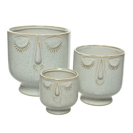 Planter stoneware face 7.5cm