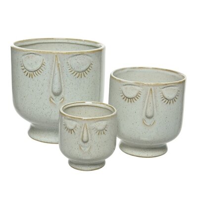 Planter stoneware face 7.5cm