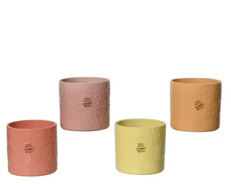 Planter Stoneware Glazed All Over Print D.12Cm X H.11Cm - image 1