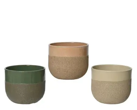Planter Terracotta 3Col Asst. D.18.5Cm X H.16Cm - image 1