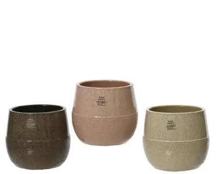 Planter Terracotta Drip 3Col  Asst. D.16Cm X H.14Cm