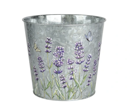 Planter Zinc Lavender Outdoor Zinc/Colour(S) D.15Cm X H.13.5Cm