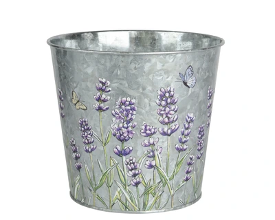 Planter Zinc Lavender Outdoor Zinc/Colour(S) D.15Cm X H.13.5Cm