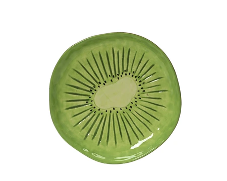 Plate Dolomite Kiwi Glazed Green/Colour(S) D.15Cm - image 1