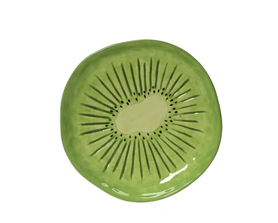 Plate Dolomite Kiwi Glazed Green/Colour(S) D.15Cm