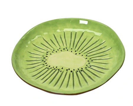 Plate Dolomite Kiwi Glazed Green/Colour(S) D.15Cm - image 2