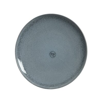 Plate Stoneware Reactive Glaze  Grey