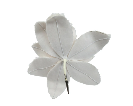 Poinsettia Faux Fur cream dia28-H10cm - image 2