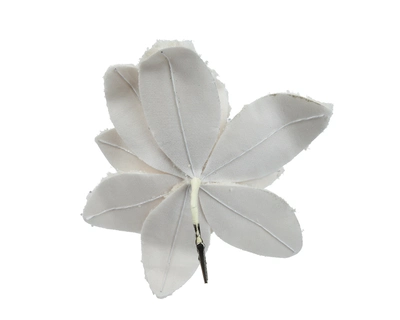 Poinsettia Faux Fur cream dia28-H10cm - image 2