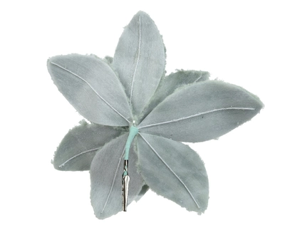Poinsettia Faux Fur sage green dia28-H10cm - image 2